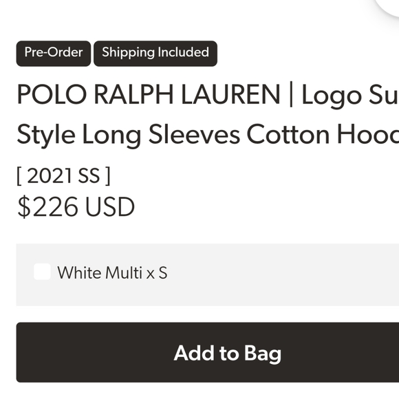 2021 RALPH LAUREN POLO HOODIE - Picture 2 of 6